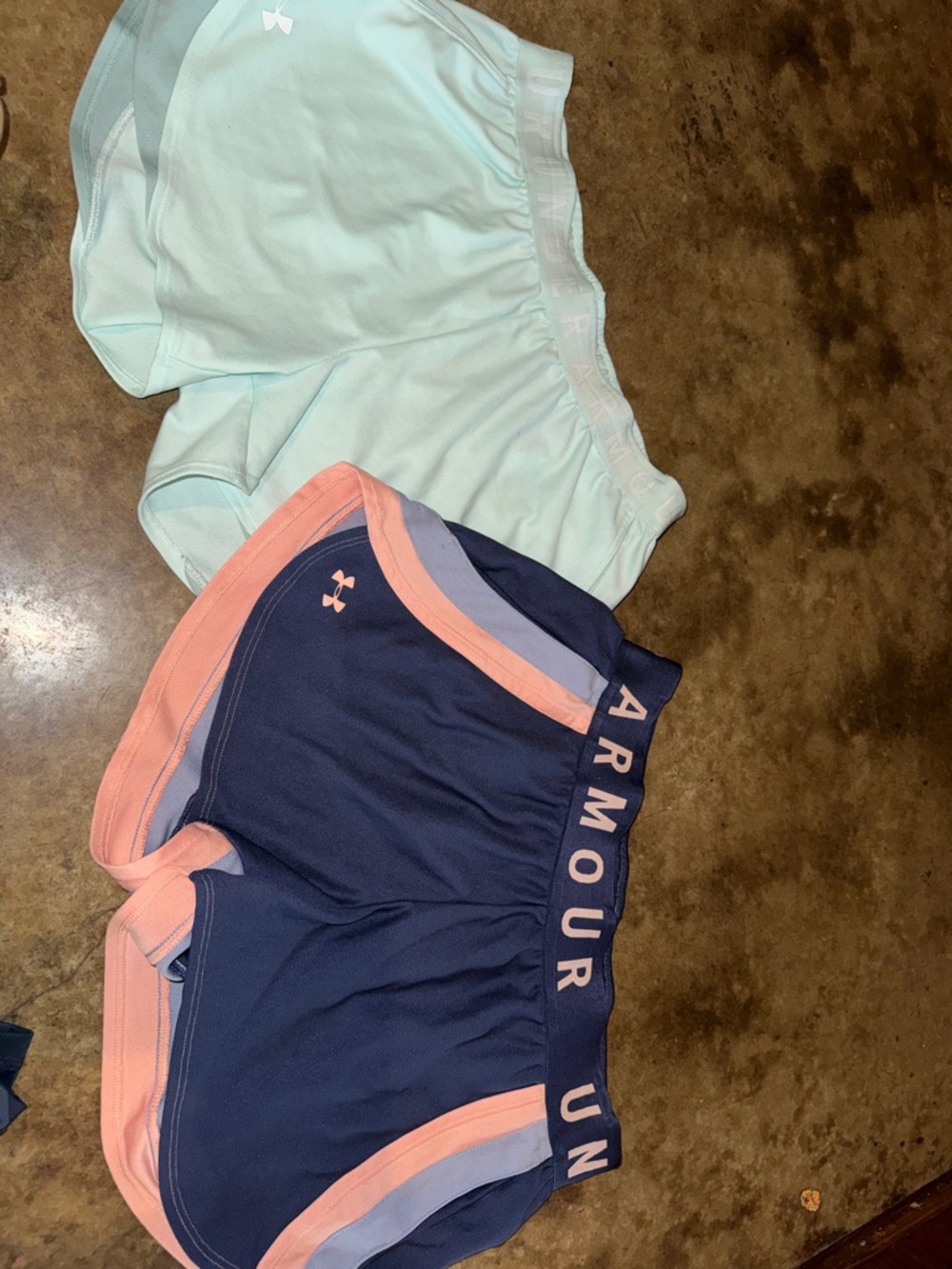 Under Armour Navy Shorts with Pink Trim & Mint Liner
